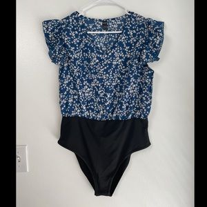 Brand new / butterfly sleeve body suit / large